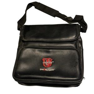 Vintage Sony PlayStation Underground Black Velcro Carrying Case Bag NICE